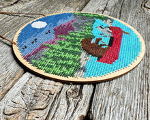 Load image into Gallery viewer, Canoe Friends cross stitch kit