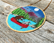 Load image into Gallery viewer, Canoe Friends cross stitch kit