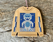 Load image into Gallery viewer, Yeti ugly sweater cross stitch kit