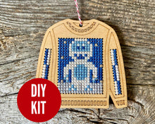 Load image into Gallery viewer, Yeti ugly sweater cross stitch kit