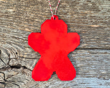 Load image into Gallery viewer, Gingerbread boy ornament cross stitch kit