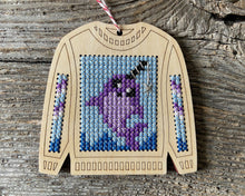 Load image into Gallery viewer, Narwhal sweater cross stitch kit