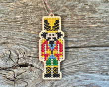 Load image into Gallery viewer, Nutcracker ornament cross stitch kit