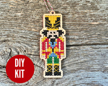 Load image into Gallery viewer, Nutcracker ornament cross stitch kit