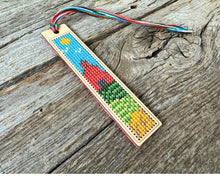 Load image into Gallery viewer, Prairie farm cross stitch bookmark kit