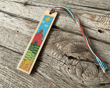 Load image into Gallery viewer, Prairie farm cross stitch bookmark kit
