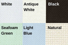Load image into Gallery viewer, 6 different colors of DMC Aida Charles Craft 14 ct Aida