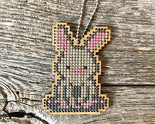 Load image into Gallery viewer, Bunny DIY laser cut wood cross stitch kit