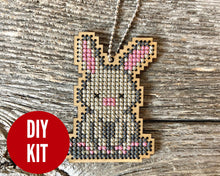 Load image into Gallery viewer, Bunny DIY laser cut wood cross stitch kit
