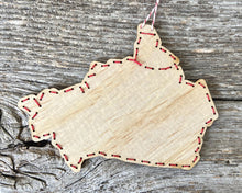 Load image into Gallery viewer, Canada hand-stitched laser cut wood ornament