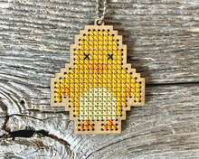 Load image into Gallery viewer, Chick DIY laser cut wood cross stitch kit