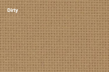 Load image into Gallery viewer, Zweigart 14-Count Aida in red, green, navy blue and "dirty"