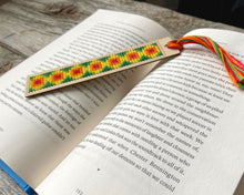 Load image into Gallery viewer, Geometric cross stitch wood bookmark kit