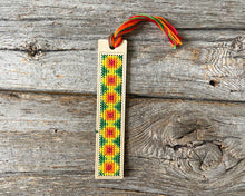 Load image into Gallery viewer, Geometric cross stitch wood bookmark kit