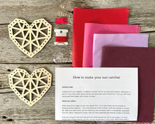 Load image into Gallery viewer, Geometric heart premium sun catcher DIY craft kit