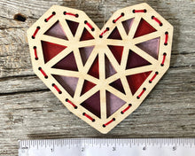 Load image into Gallery viewer, Geometric heart premium sun catcher DIY craft kit