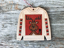 Load image into Gallery viewer, Ugly sweater reindeer ornament kit