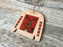 Load image into Gallery viewer, Ugly sweater reindeer ornament kit