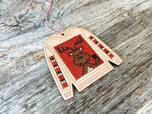 Load image into Gallery viewer, Ugly sweater reindeer ornament kit