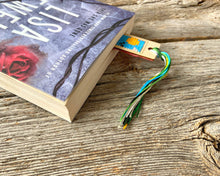 Load image into Gallery viewer, Mountain landscape cross stitch bookmark kit