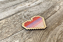 Load image into Gallery viewer, Ombre heart DIY laser cut wood cross stitch kit