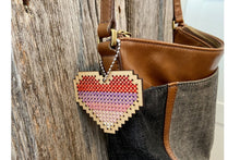 Load image into Gallery viewer, Ombre heart DIY laser cut wood cross stitch kit