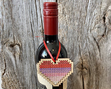 Load image into Gallery viewer, Ombre heart DIY laser cut wood cross stitch kit