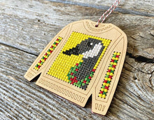 Load image into Gallery viewer, Canada goose ugly sweater cross stitch kit