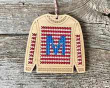 Load image into Gallery viewer, Ugly sweater kit with striped initial alphabet