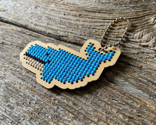 Load image into Gallery viewer, Wally whale laser cut wood cross stitch kit