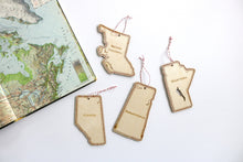 Load image into Gallery viewer, Complete set of laser cut hand stitched wood provinces (finished)
