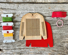 Load image into Gallery viewer, Ugly sweater with crazy tree ornament kit
