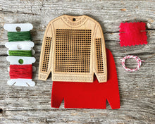 Load image into Gallery viewer, Ugly sweater with Nordic design ornament kit
