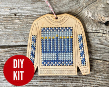 Load image into Gallery viewer, Ugly sweater with Menorah ornament kit