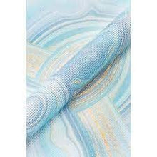 Load image into Gallery viewer, 14 Count Blue Agate DMC Charles Craft AIDA 15" x 18" printed cross stitch needlepoint embroidery fabric (green & blue swirl tie-dye mix)