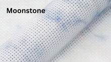 Load image into Gallery viewer, Printed DMC Charles Craft AIDA 15" x 18" cross stitch fabric available in amethyst, sunset, sandstorm, morning dew, blue agate & moonstone