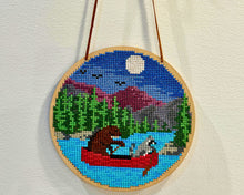 Load image into Gallery viewer, Canoe Friends cross stitch kit
