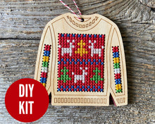 Load image into Gallery viewer, Deer fair isle ugly sweater kit
