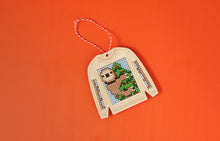 Load image into Gallery viewer, Sally sloth ugly sweater cross stitch kit
