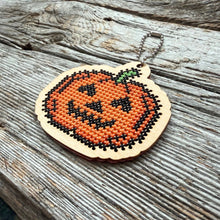 Load image into Gallery viewer, Jack O'Lantern cross stitch kit
