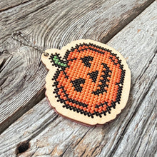 Load image into Gallery viewer, Jack O'Lantern cross stitch kit
