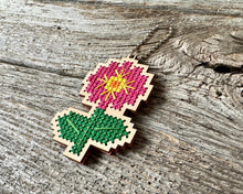 Load image into Gallery viewer, Spring flower cross stitch kit

