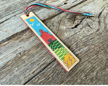 Load image into Gallery viewer, Prairie farm cross stitch bookmark kit
