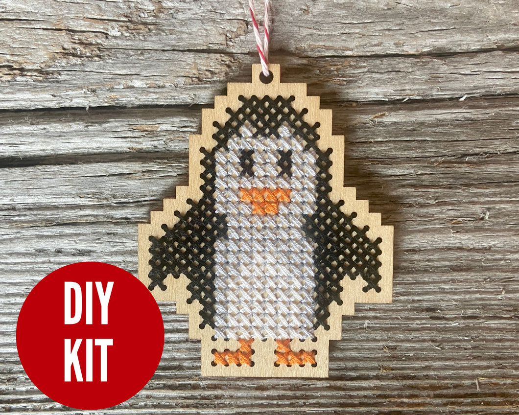 Baby penguin cross stitch kit