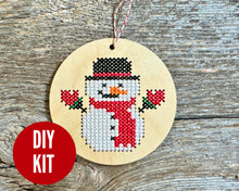 Load image into Gallery viewer, Squishy snowman ornament kit
