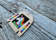 Load image into Gallery viewer, Unicorn sweater cross stitch kit
