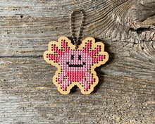 Load image into Gallery viewer, Axel axolotl laser cut wood cross stitch kit
