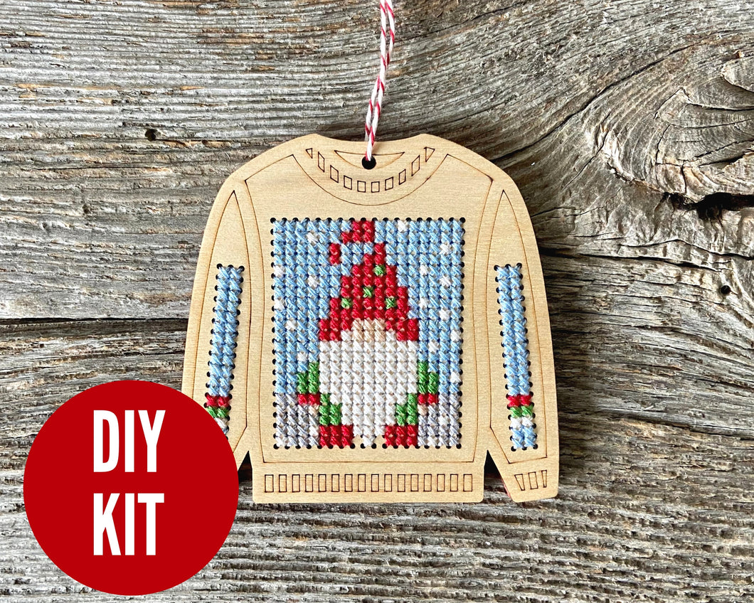 Ugly sweater kit with gnome