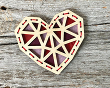 Load image into Gallery viewer, Geometric heart premium sun catcher DIY craft kit
