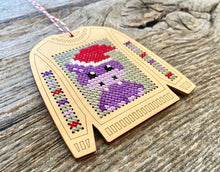Load image into Gallery viewer, Hippo ugly sweater cross stitch kit
